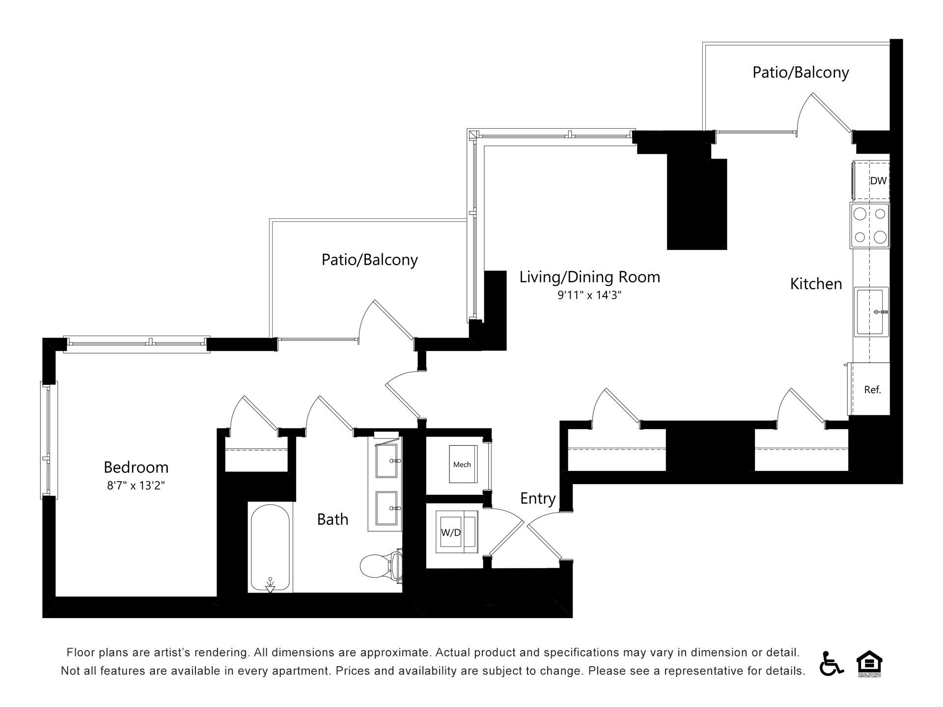 Floor plan layout diagram for A46